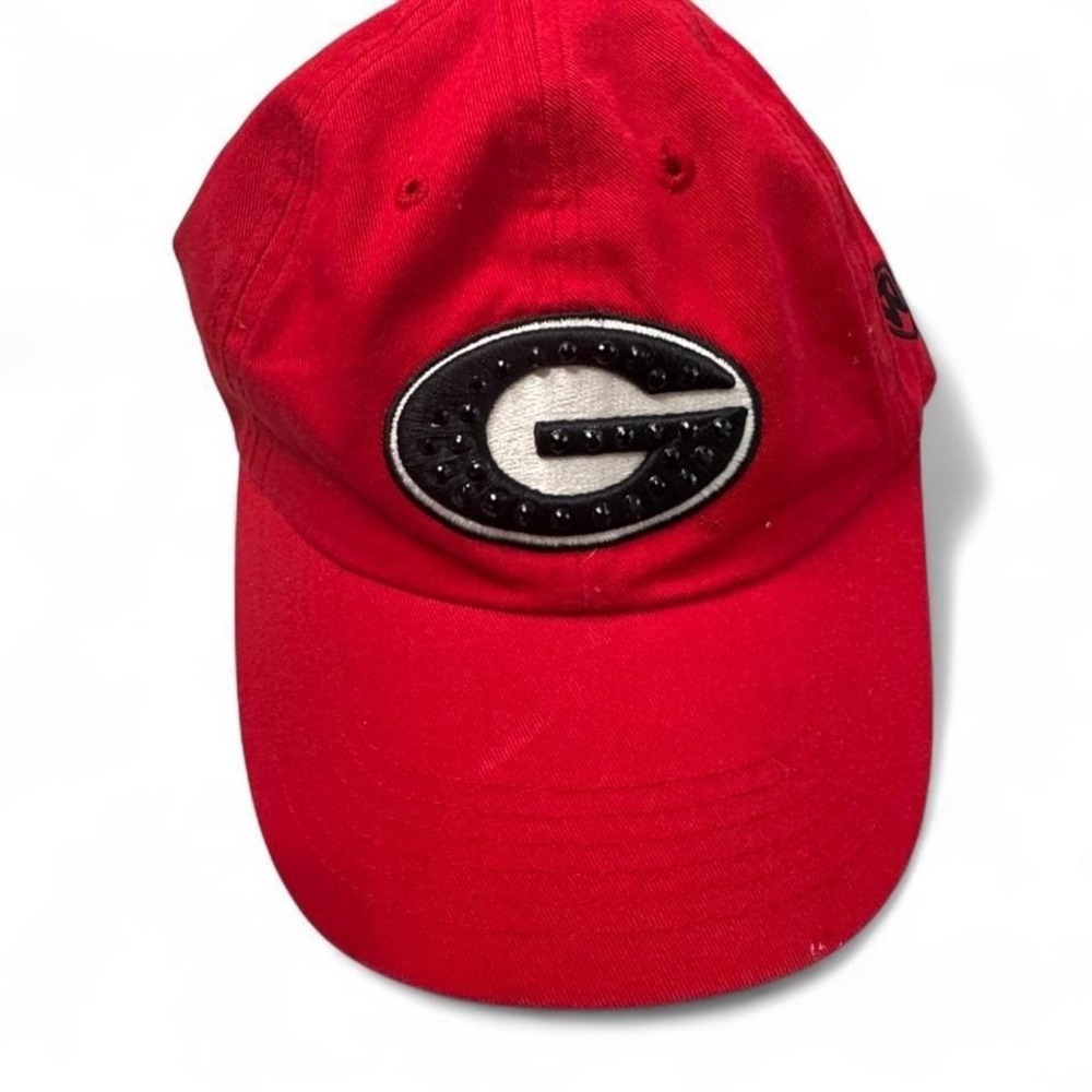 Georgia Bulldogs College Red Rhinestone‎ Logo Women's Baseball Cap Game Day NCAA